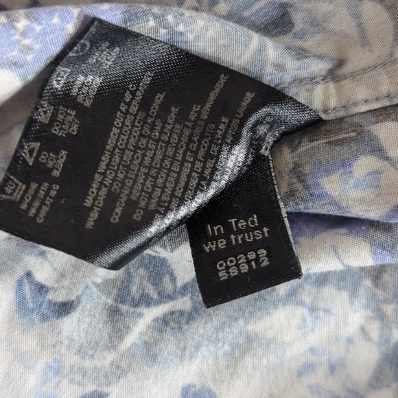 Ted Baker Men’s Floral Long Sleeve Button Down Shirt - Picture 14 of 16